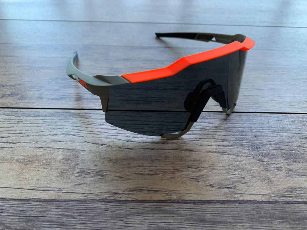 Smoke Lens Soft Tact Quicksand 100% Percent Cycling Sunglasses Speedcraft 