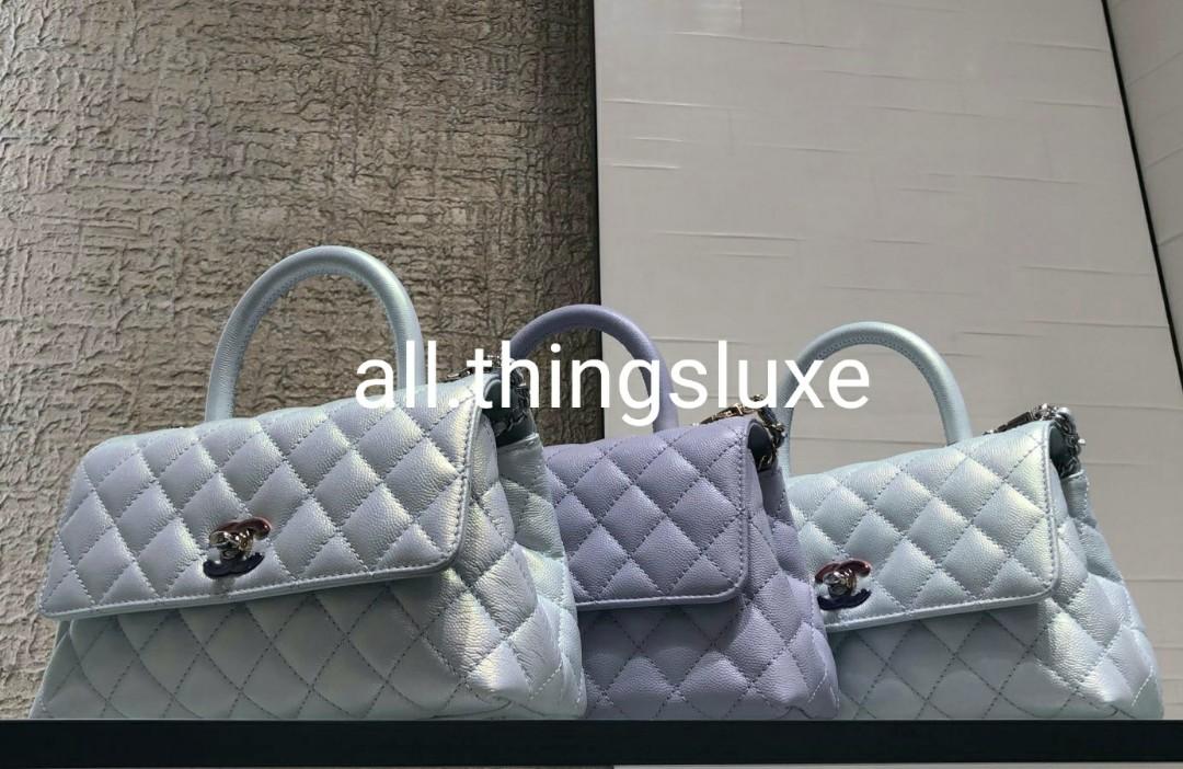 21K Chanel Coco Handle Light Purple LGHW, Women's Fashion, Bags & Wallets,  Shoulder Bags on Carousell