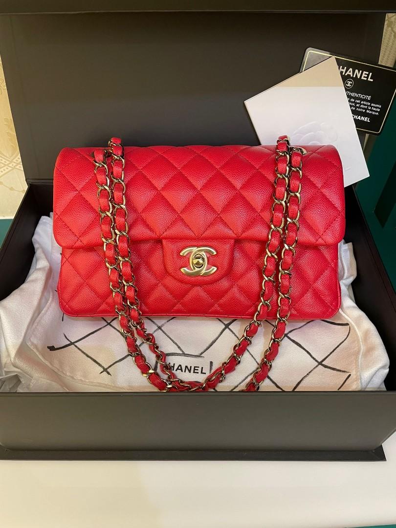 ❌SOLD❌#29 LNIB Chanel Classic Double Flap Small Red Caviar GHW, Luxury,  Bags & Wallets on Carousell