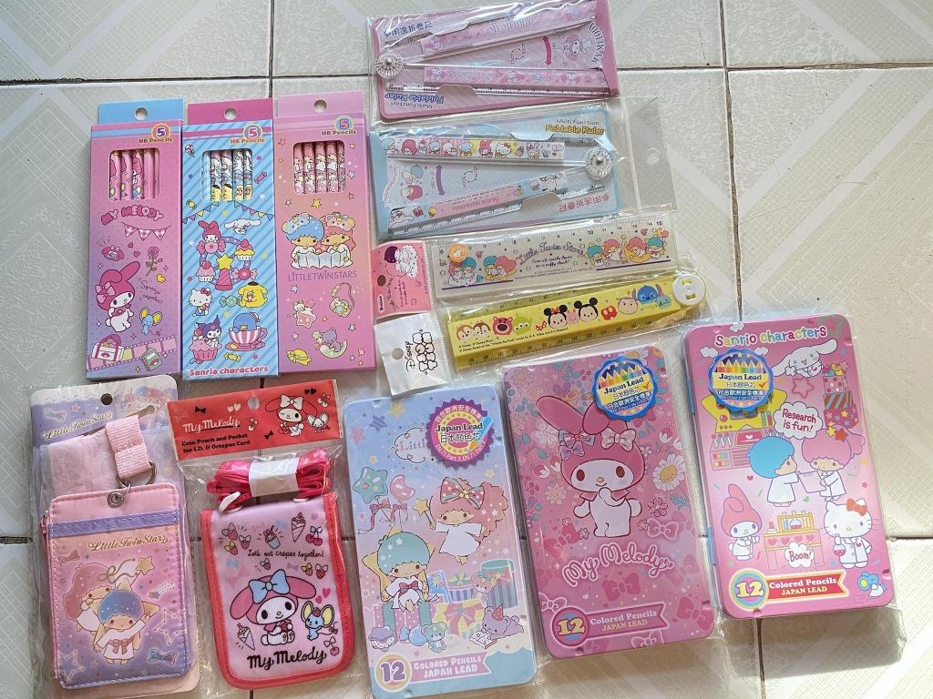 包平郵] 日本sanrio 頸繩証件套間尺木顏色5枝裝6角形hb鉛筆little twin 