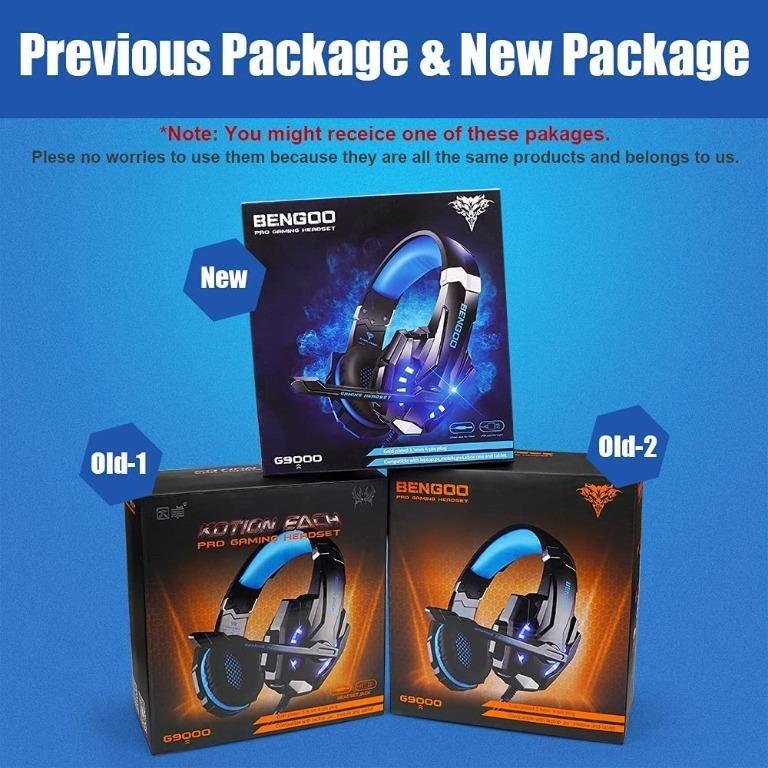 [ INSTOCK ] BENGOO G9000 Stereo Gaming Headset for PS4, PC, Xbox One