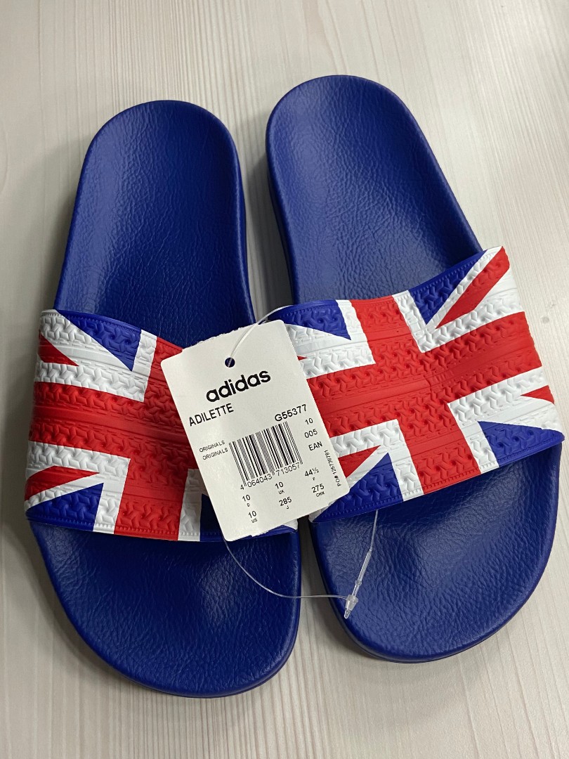 Adidas Adilette flag Men s Fashion Footwear Flipflops and