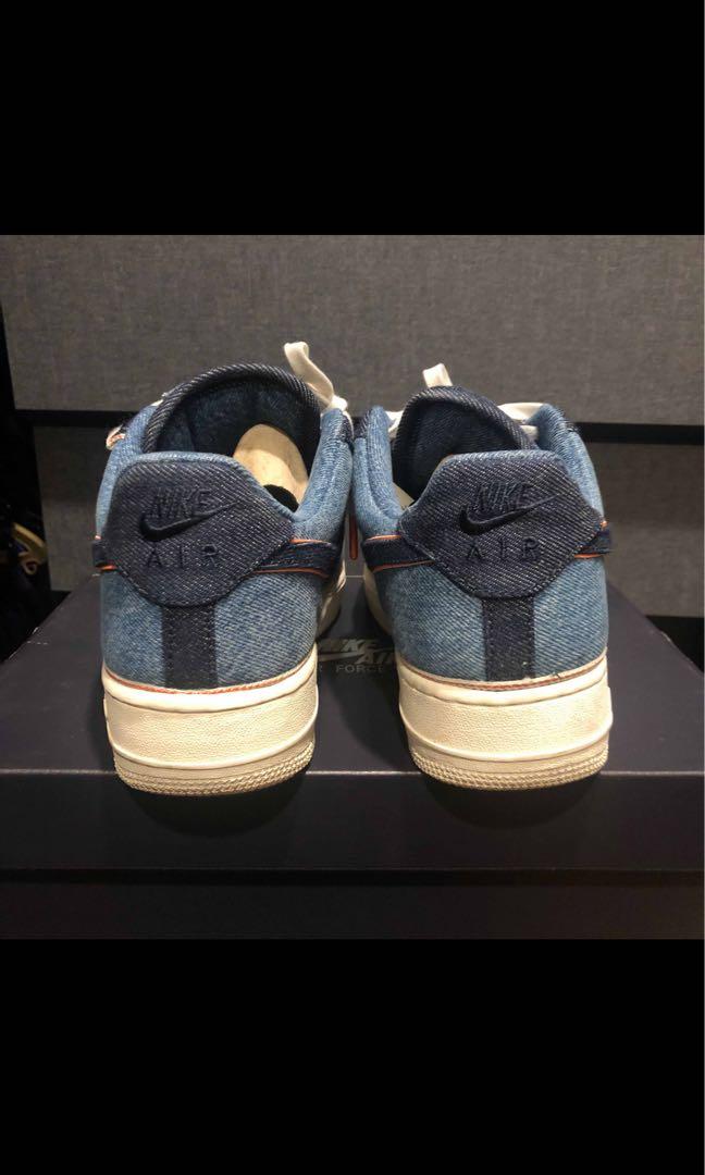 Nike air force shop 1 stonewash blue