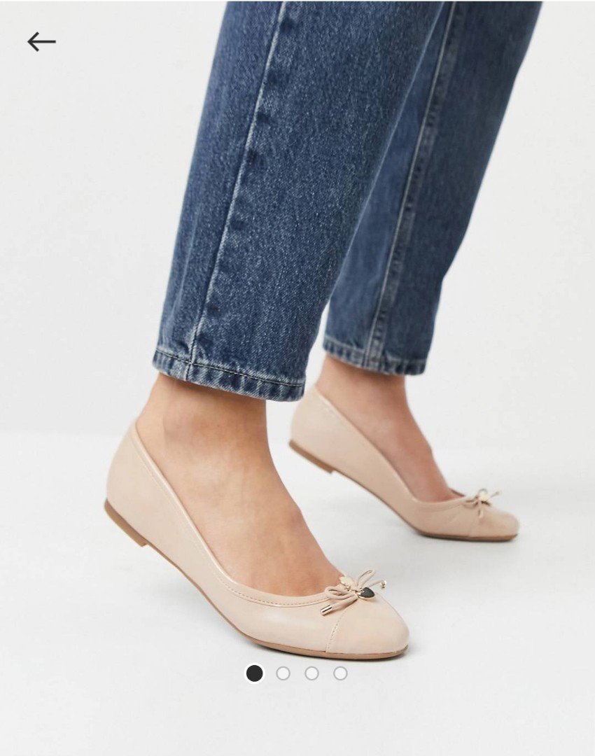 Aldo Toe Capped Ballet Flats in Beige Women s Fashion Footwear