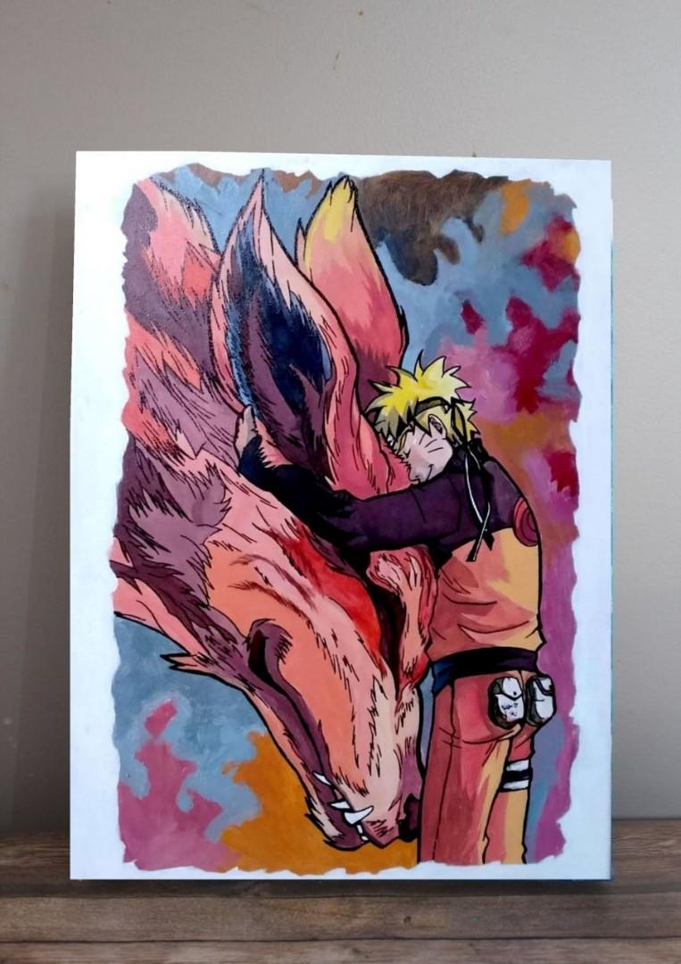 Acrylic Painting Kakashi Hatake Naruto Wall Art Anime Uzumaki 20x20cm   eBay
