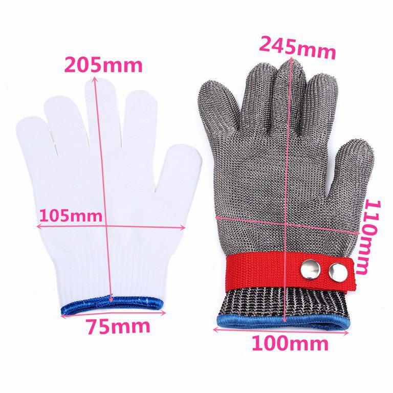 Anti-cutting Gloves,2PCS Safety Cut Proof Stab Resistant Stainless
