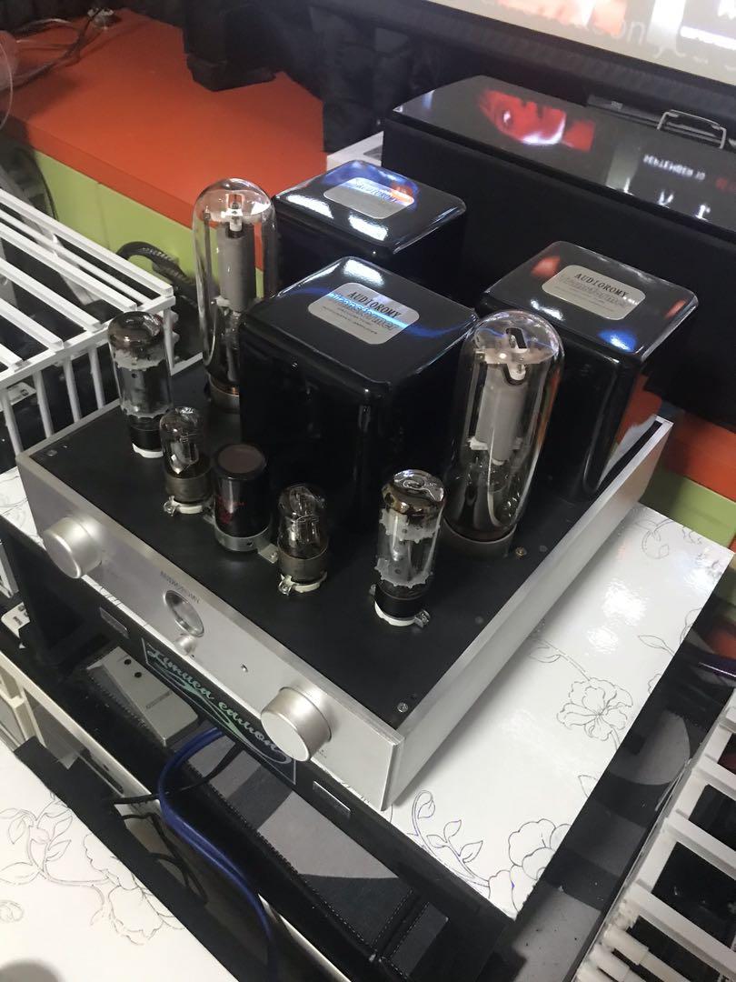 Audioromy m838....single ended 845 class A power amp with volume