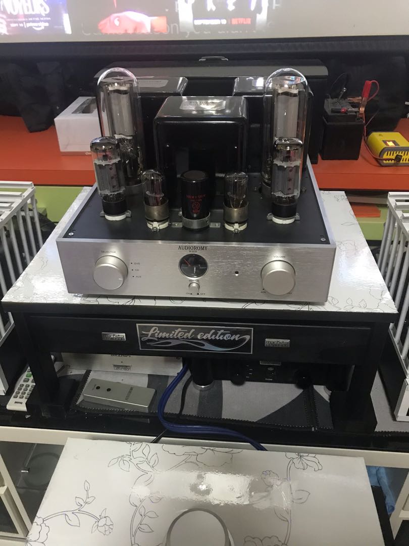 Audioromy m838....single ended 845 class A power amp with volume
