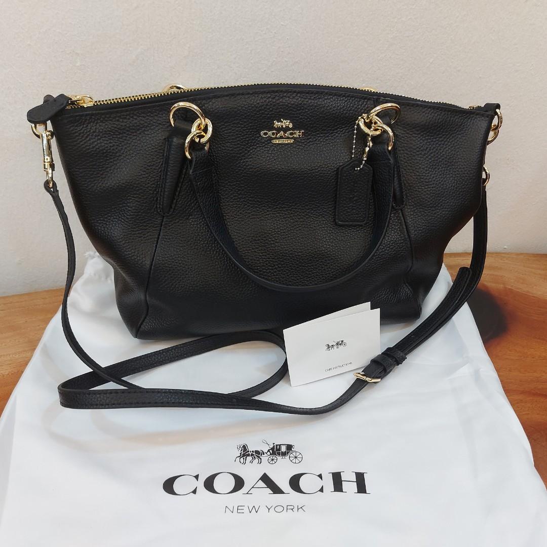 Small leather coach purse deals