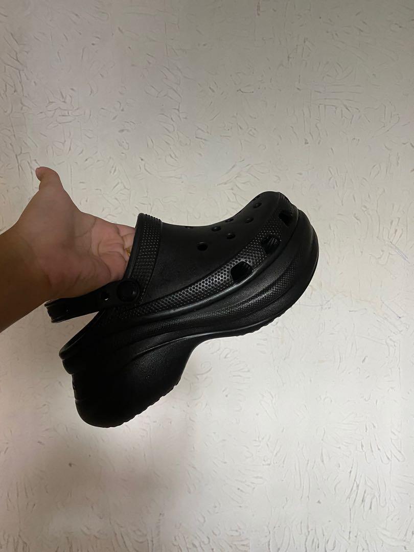 platform black crocs
