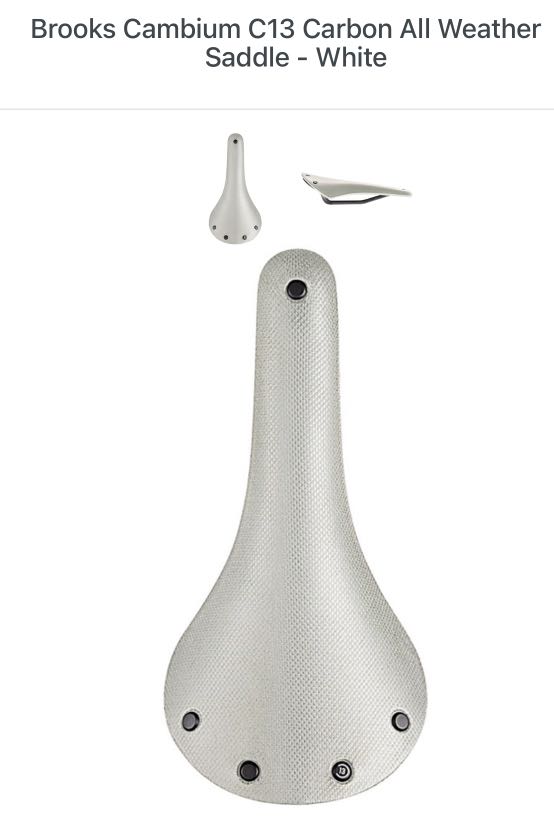 Brooks white saddle sale