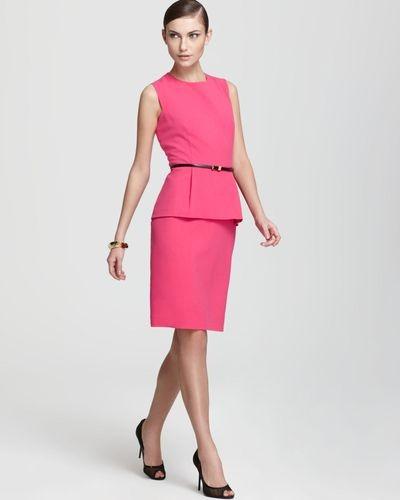Calvin klein pink dress with pearls top