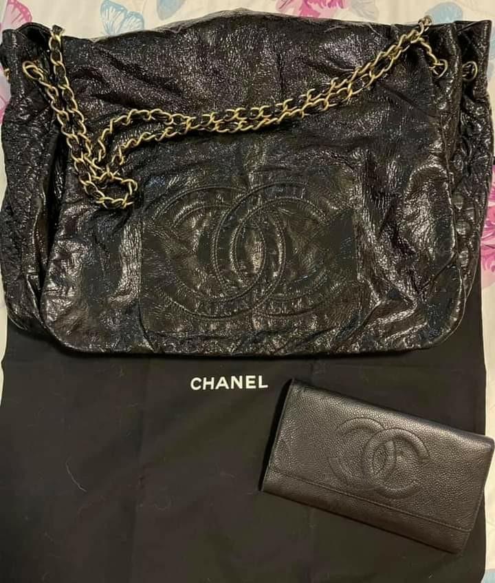 Chanel Black Patent Vinyl Rock and 