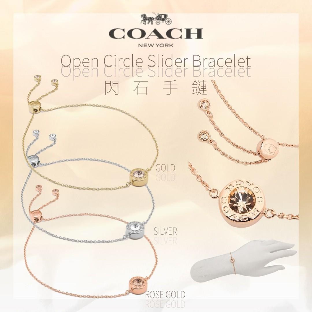 Coach open circle slider bracelet sale