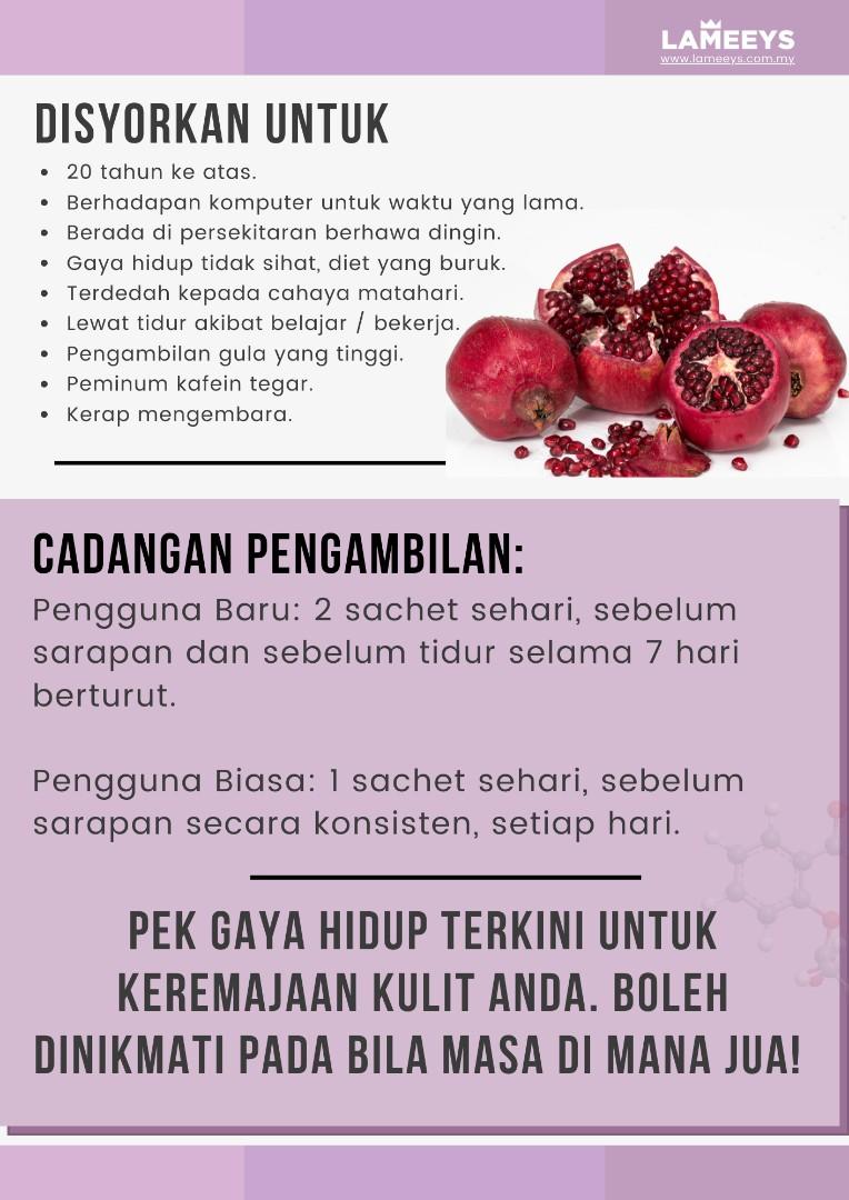 Halal Colla Genic With Pomegranate 6000mg Collagen Peptides With Pomegranate Health Beauty Skin Bath Body On Carousell
