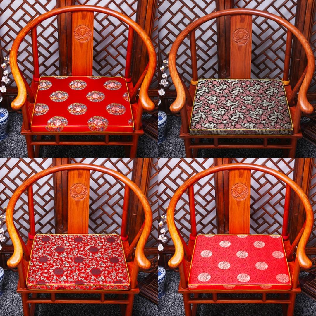 Custom made chinese antique rosewood chair cushion cushion cover