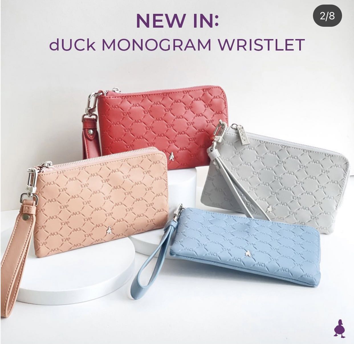 monogram wristlet