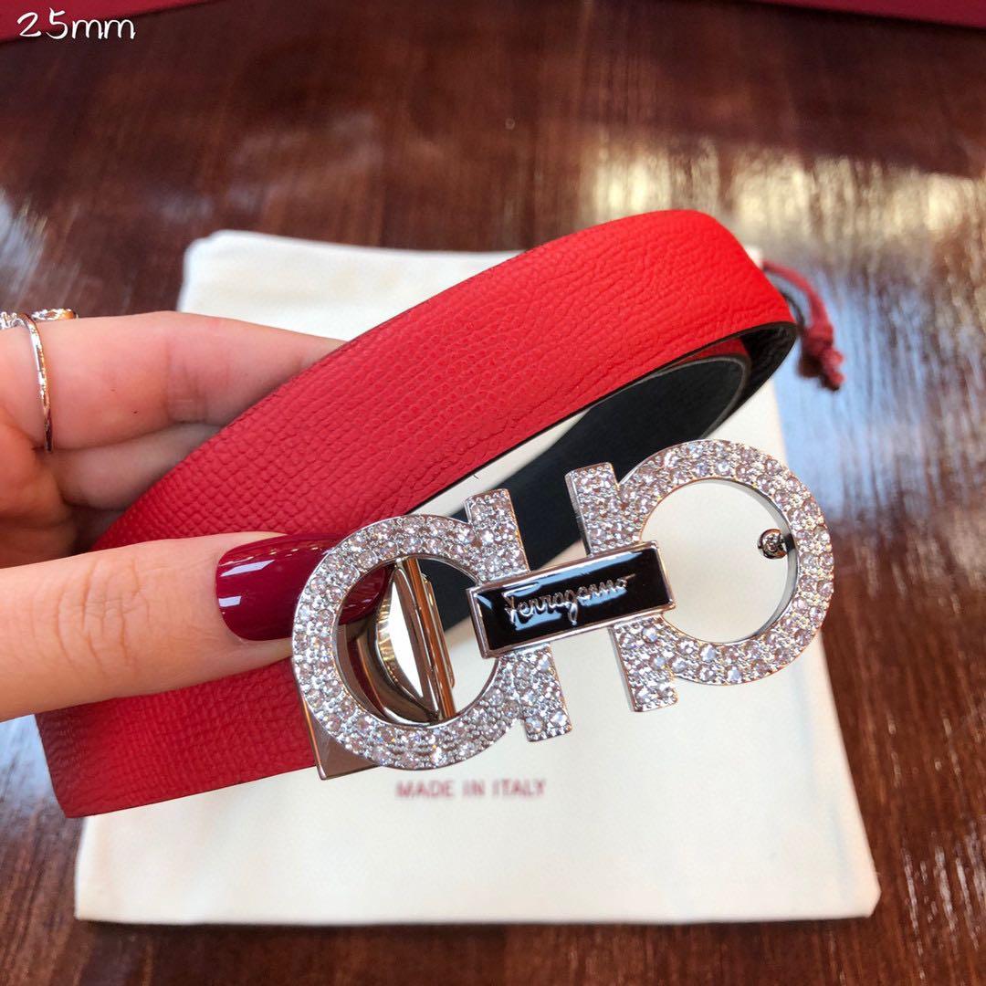 Diamond ferragamo belt hot sale