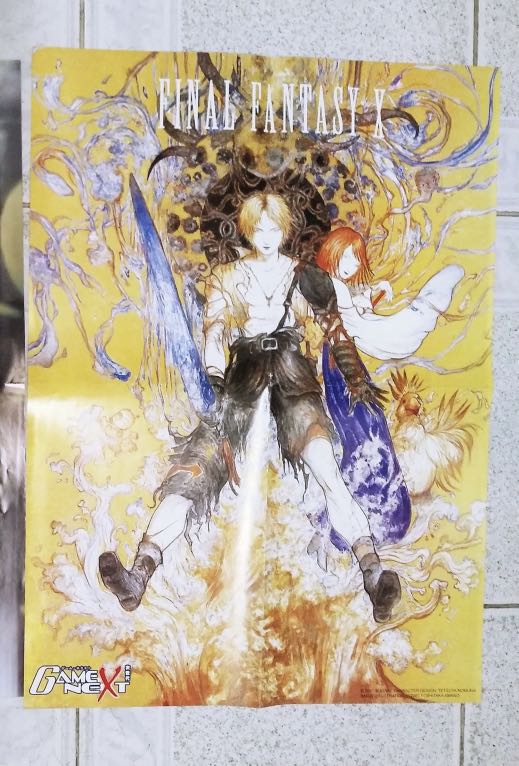 Final Fantasy X poster 最終幻想10 海報天野喜孝, 興趣及遊戲, 收藏品 