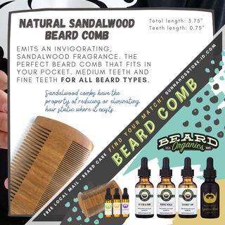 ‼️BACK IN STOCK ‼️ 🧔🏻Beard Comb - Natural Sandalwood