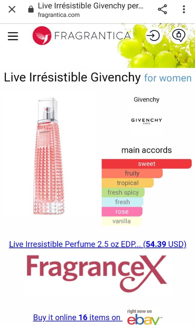Givenchy live irresistible new arrivals fragrantica