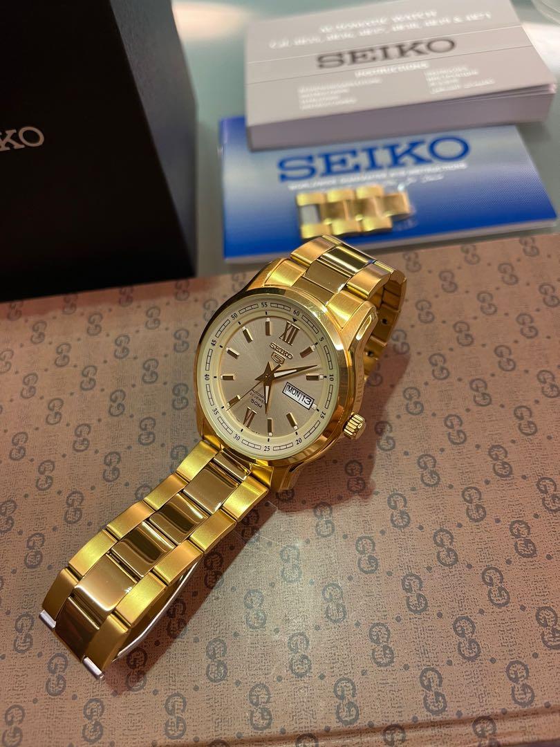 Gold seiko 5 automatic 21 jewels 2025