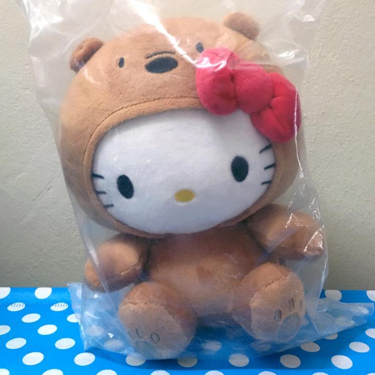 Hello Kitty x We Bare Bears Grizzly Bear (Sanrio x Cartoon Network) Plushy  / 20cm, Hobbies & Toys, Toys & Games on Carousell