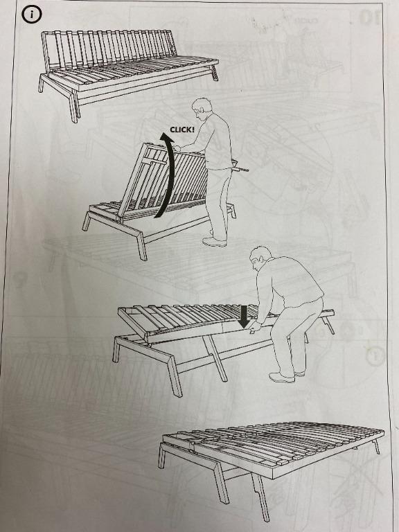 Ikea Karlaby 3Seater Sofa Bed (Ransta Dark Grey), Furniture & Home