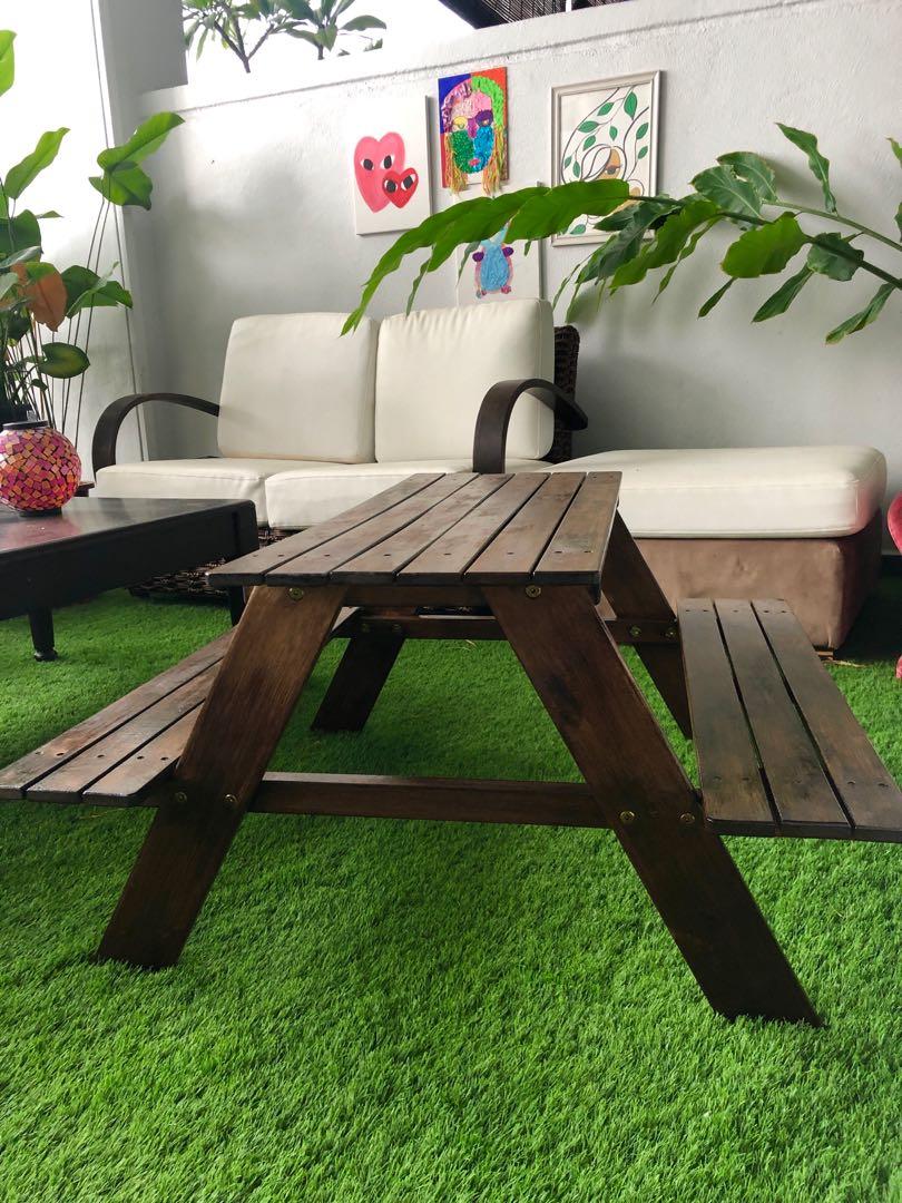 Ikea childrens picnic bench hot sale