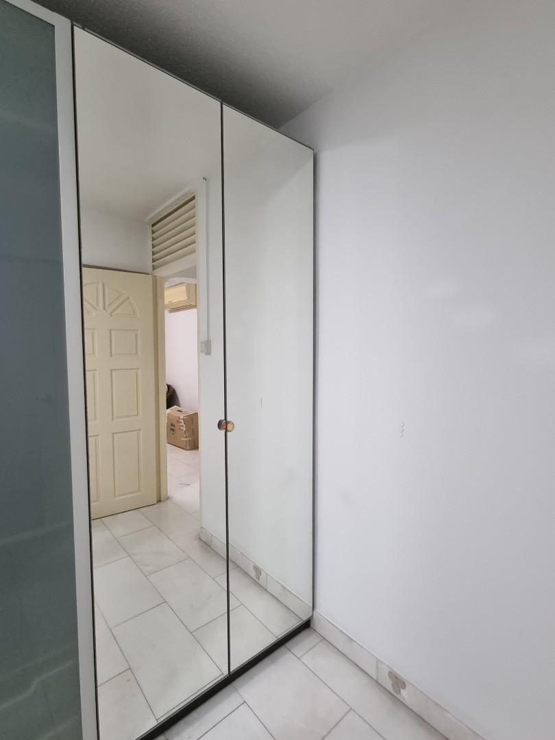 IKEA mirrored wardrobe, Furniture & Home Living, Furniture, Shelves