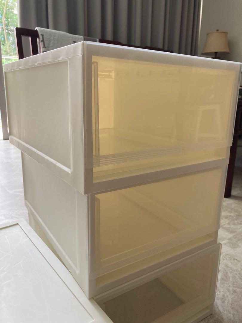 IKEA plastic storage boxes, Furniture & Home Living, Furniture, Shelves