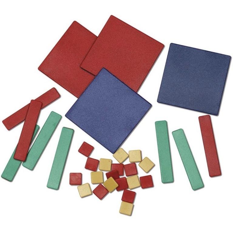 Learning Resources Algebra Tiles Student Set | Teaching Aid | Educational Toy (Category: Educational & Learning Toys) located in Mandaluyong City. Submitted by moonamor (Listing ID 1113927749, Image 3). Description: Learning Resources Algebra Tiles Student Set Students build geometric models of polynomials and explore related concepts with these colorful, plastic set of two-colored algebra tiles. Set of 32.