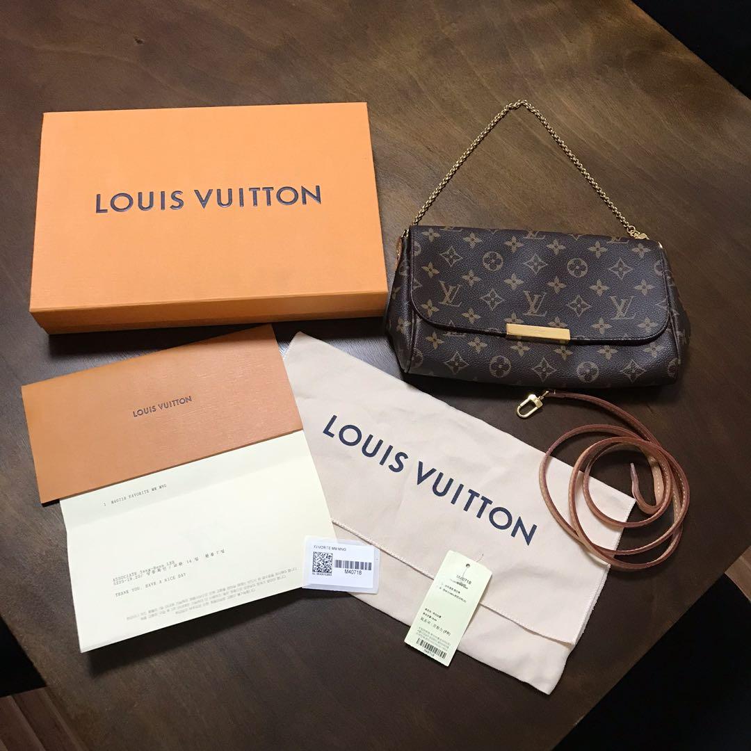 AUTHENTIC LV FAVORITE MM - MONOGRAM BAG - CHAIN STRAP, Luxury, Bags &  Wallets on Carousell