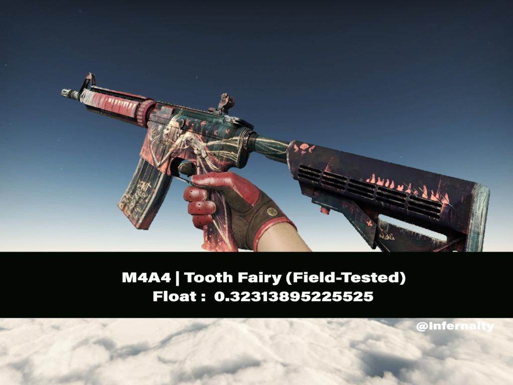 M4A4 Tooth Fairy FT CSGO SKINS KNIVES, Video Gaming, Gaming Accessories ...