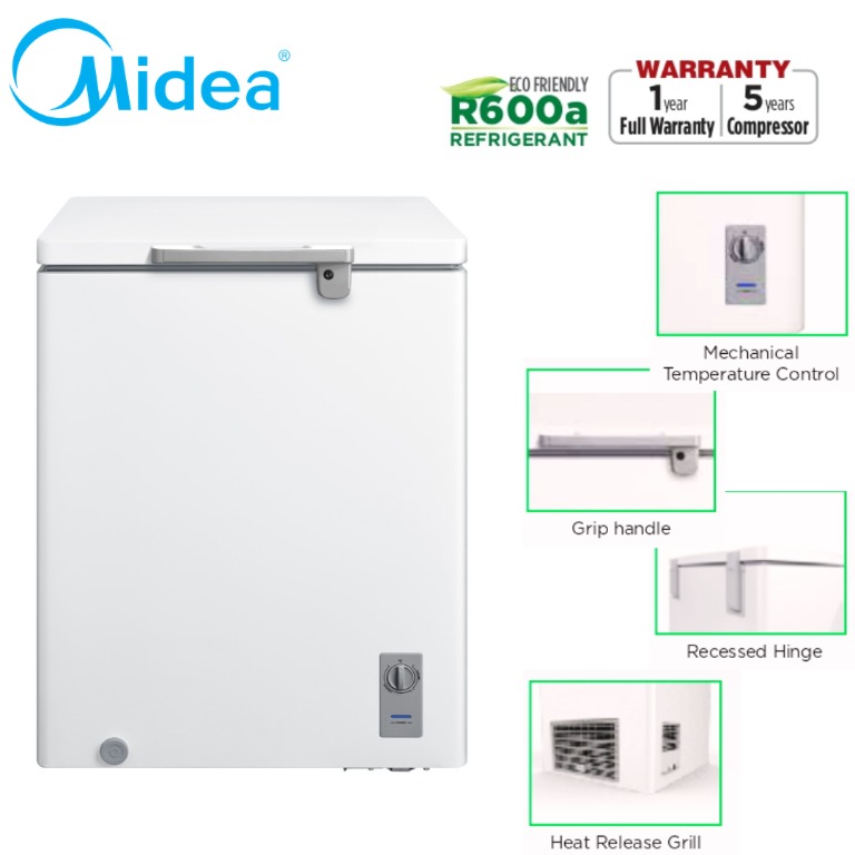 MIDEA 130L Chest Freezer MDRC151FZB01WD130WA 99L), TV & Home
