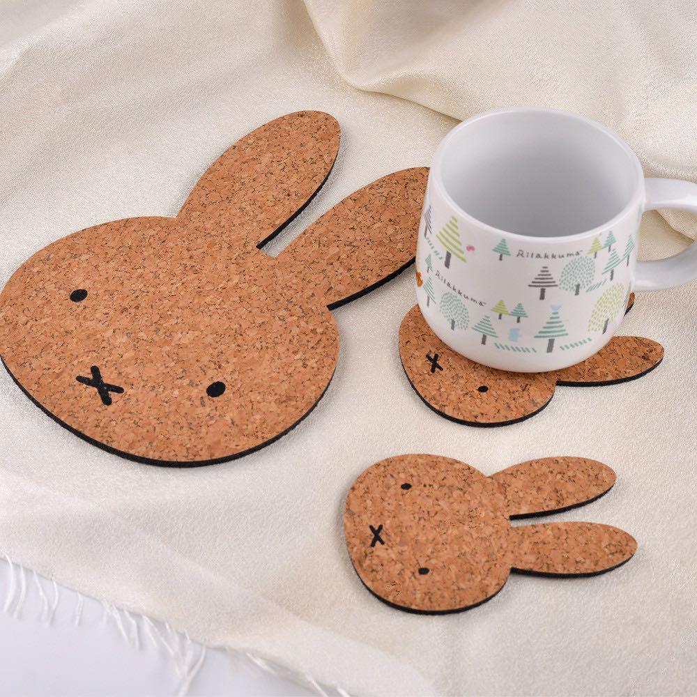 Miffy 官方授權隔熱杯墊 鍋墊三入組軟木 天然橡膠 傢俬 家居 廚具和餐具 茶具配件 Carousell