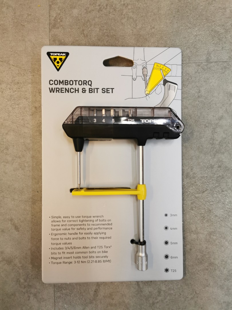 Now Available Topeak Combotorq Wrench & Bit Set Torque wrench, Sports