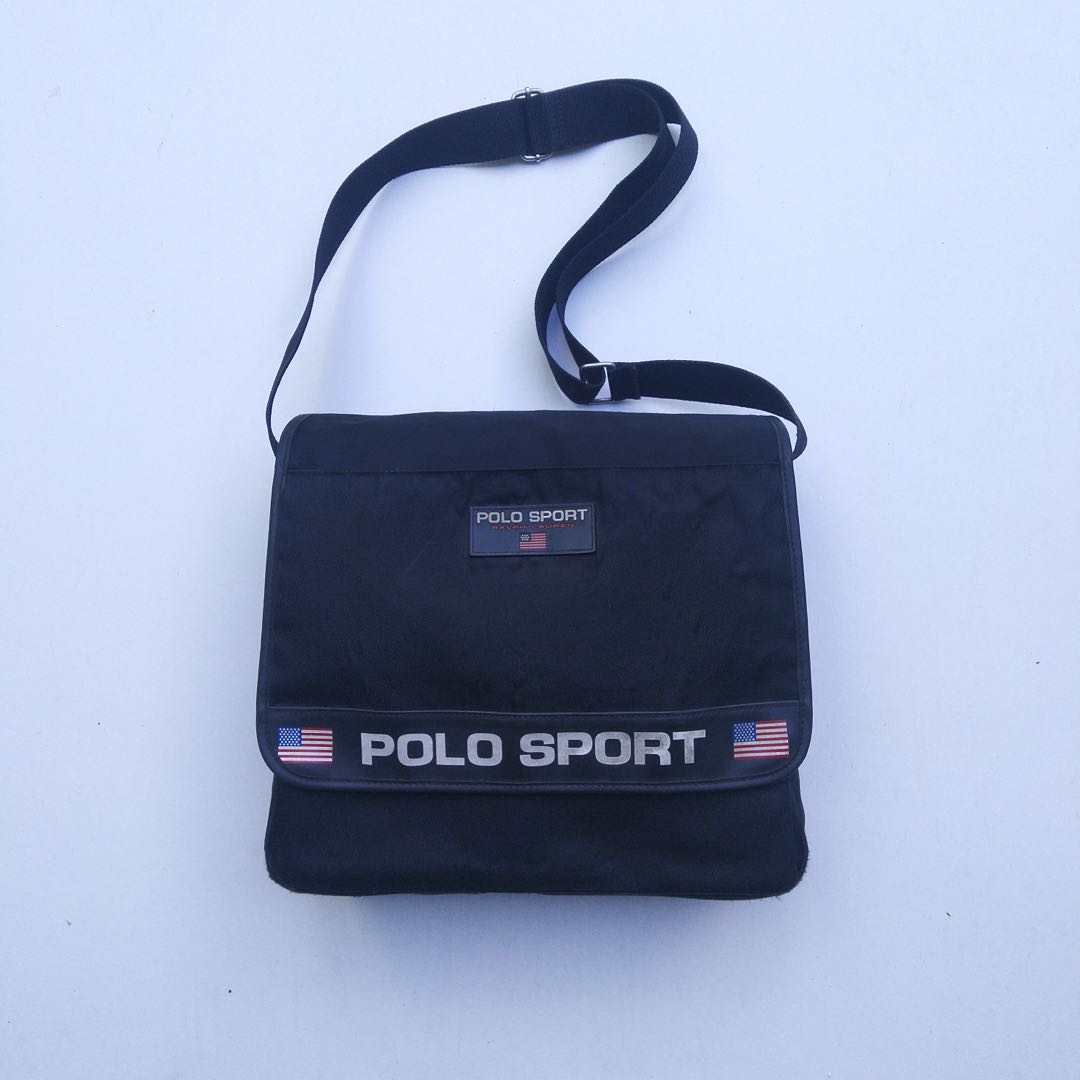 polo leather duffle bag