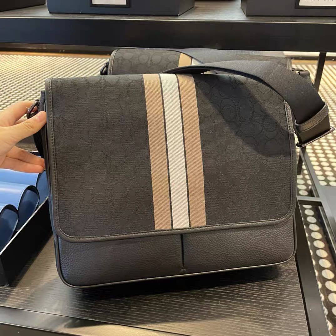 Coach map bag with varsity stripe shop