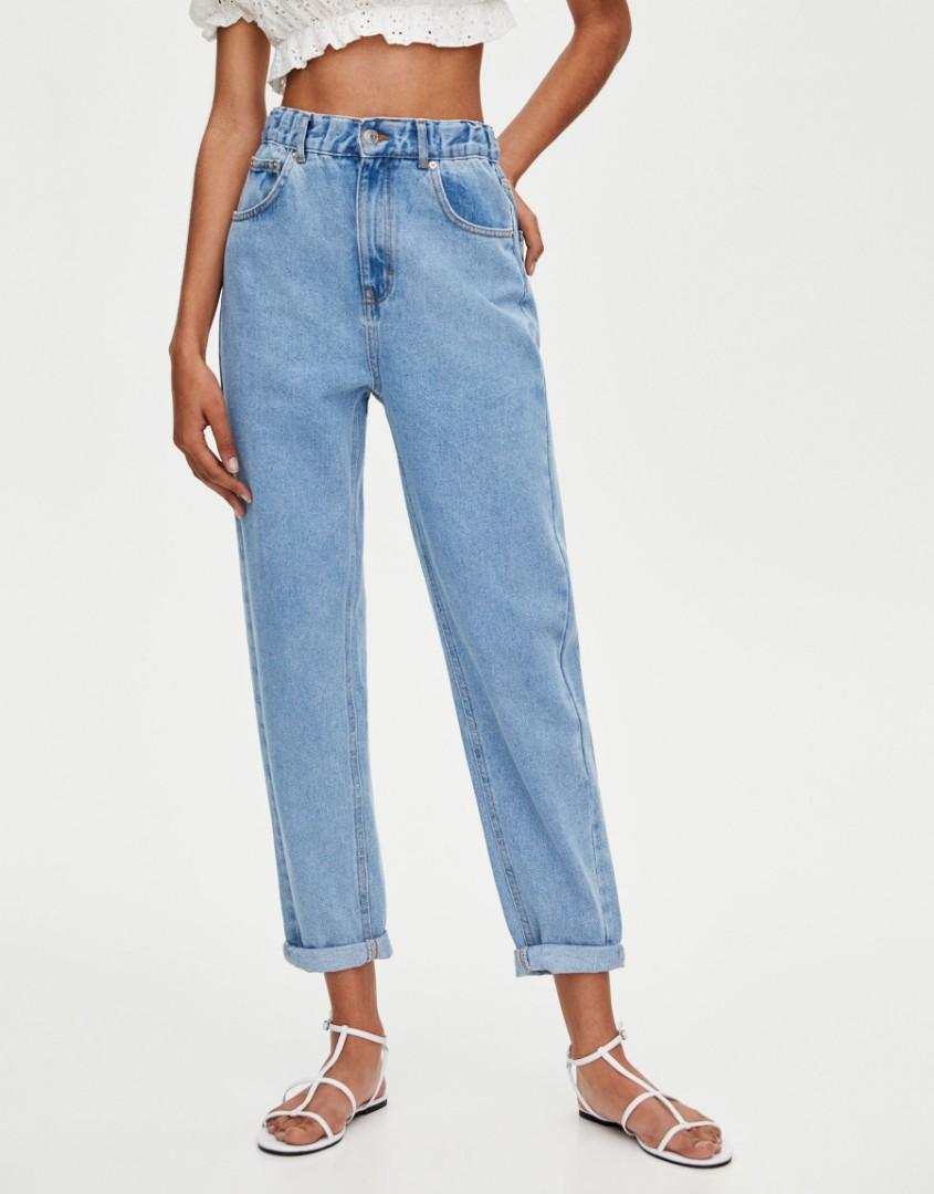 Pull n Bear Mom Jeans, Fesyen Wanita 