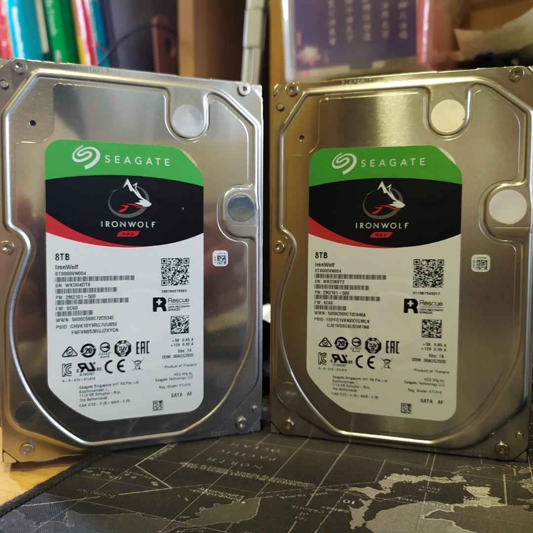 Seagate Ironwolf NAS 8TB, 電腦及科技產品, 電腦周邊產品, 硬碟及儲存