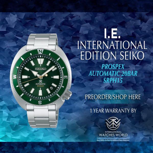 SEIKO INTERNATIONAL EDITION PROSPEX FIELD AUTOMATIC 20BAR SRPH15K1 GREEN,  Men's Fashion, Watches & Accessories, Watches on Carousell