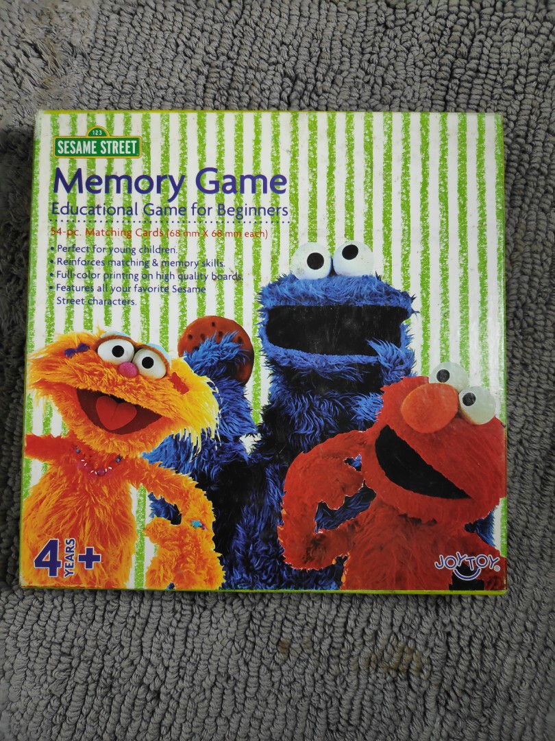 Sesame Street Memory Game for Beginners, Hobbies & Toys, Toys & Games on  Carousell