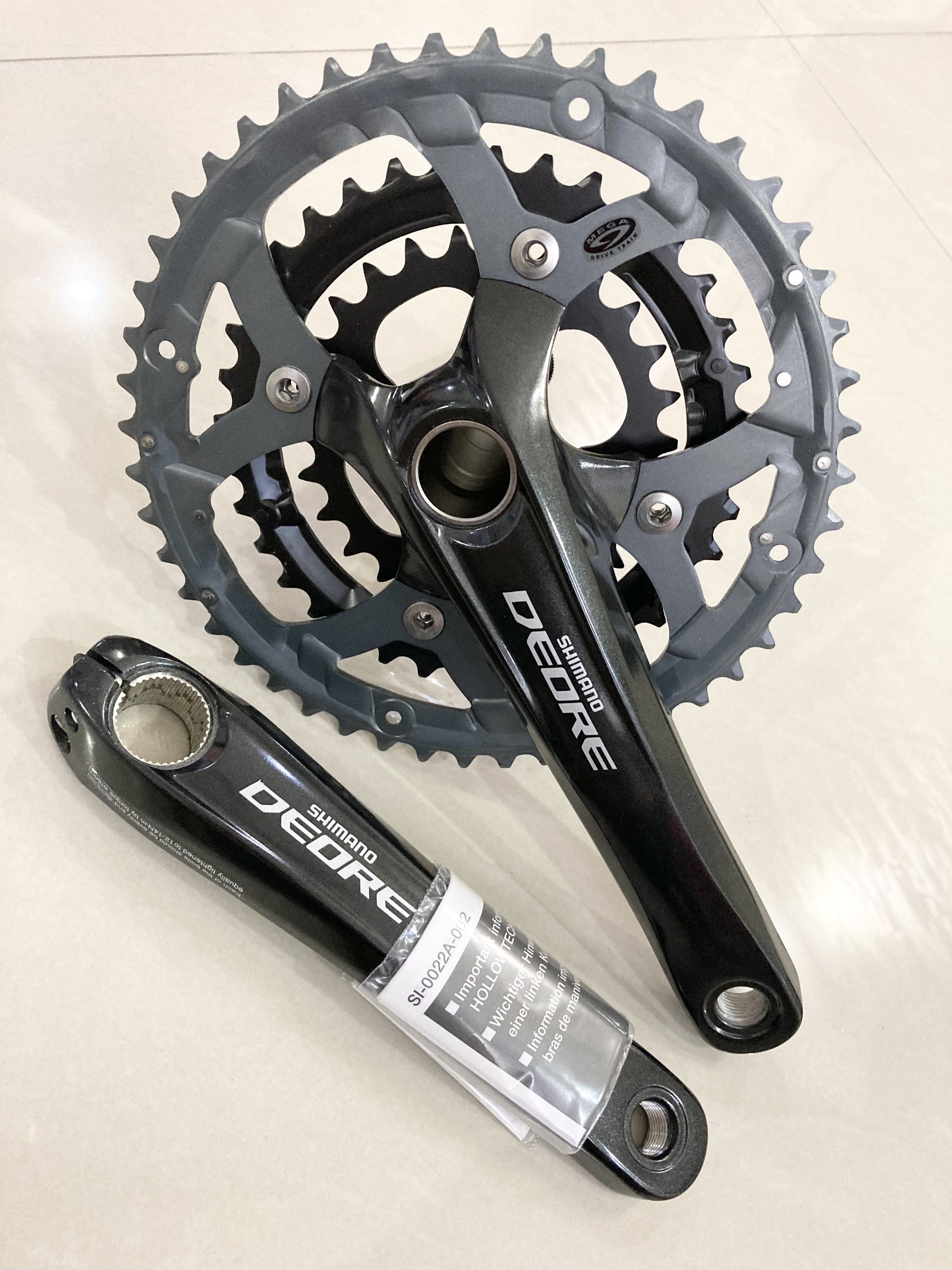 Shimano Deore M591 Hollowtech 2 Triple Crank 48T 36T 26T Sports
