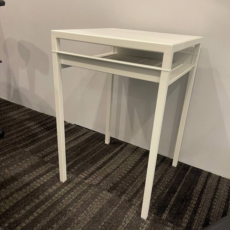 Workdesk Side Table in White , Furniture & Home Living, Kitchenware ...