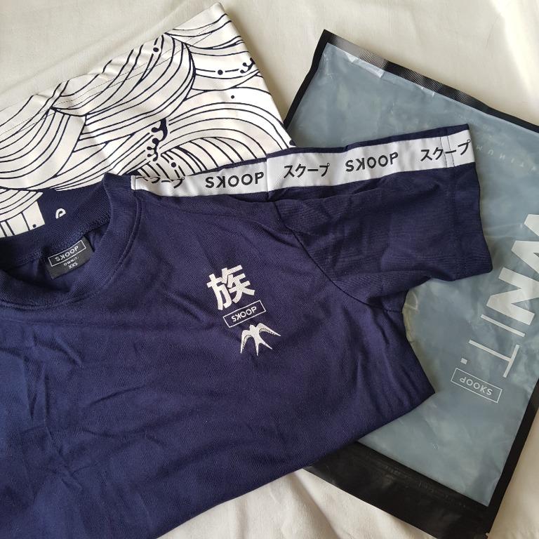 Skoop Nami Tee T-Shirt Blue (Category: Shirts) located in Quezon City. Submitted by sell.fi (Listing ID 1113799150, Image 1). Description: this is unused, just stored. still it's in original packaging. the plastic shows some wear due to storage but it does not affect the quality of the product. Size: XXS originally bought for 999 - This is on-hand and ready to be shipped. Can be purchased through shopee (+additional transaction fee) MOP: gcash, b