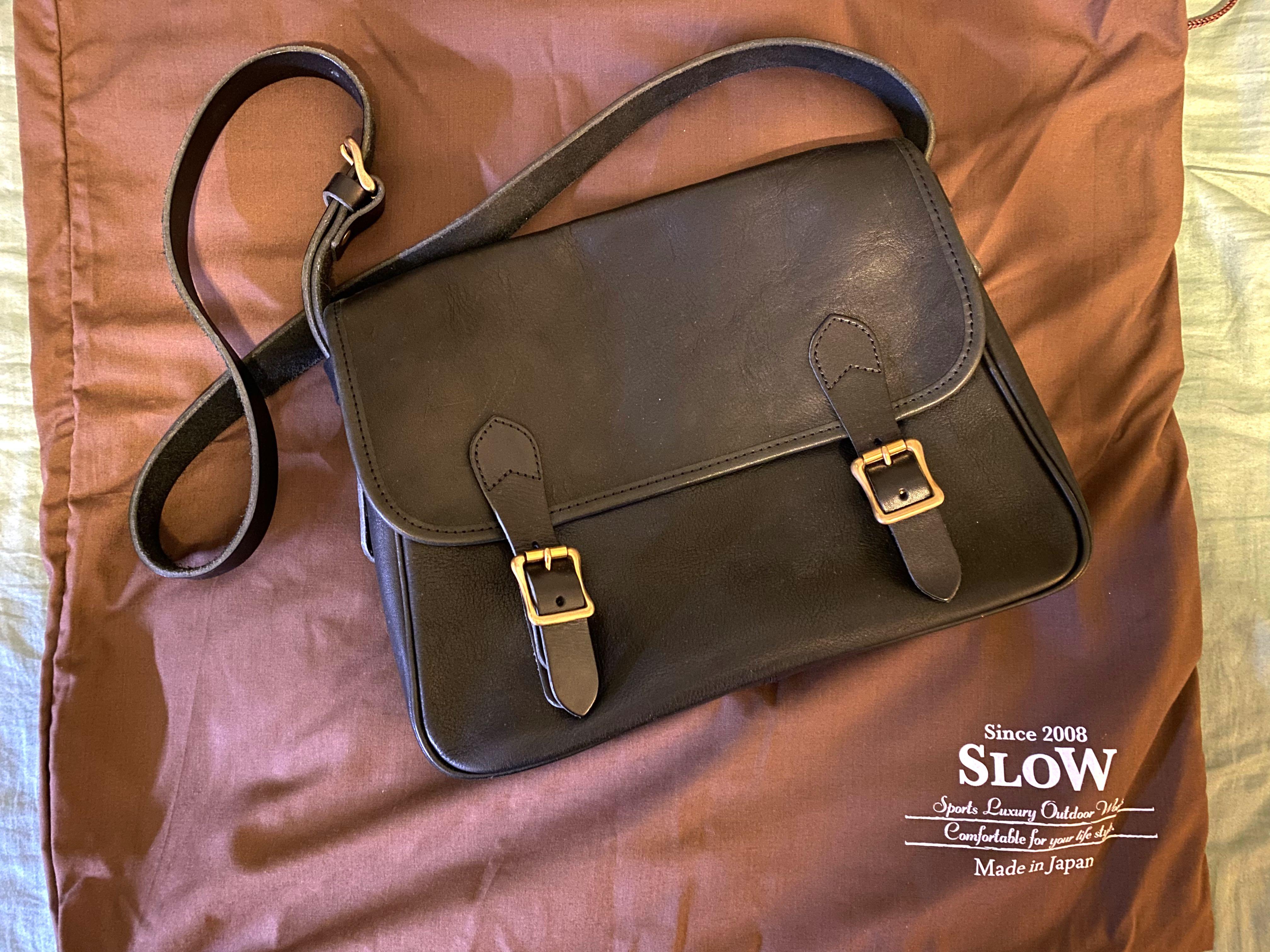 Slow leather Japan Bono hunting bag , 名牌, 手袋及銀包- Carousell