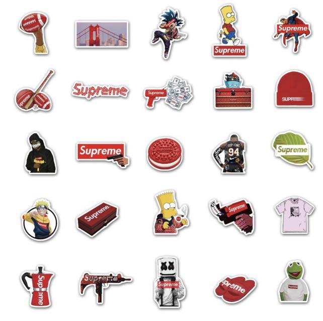Supreme vans sticker store