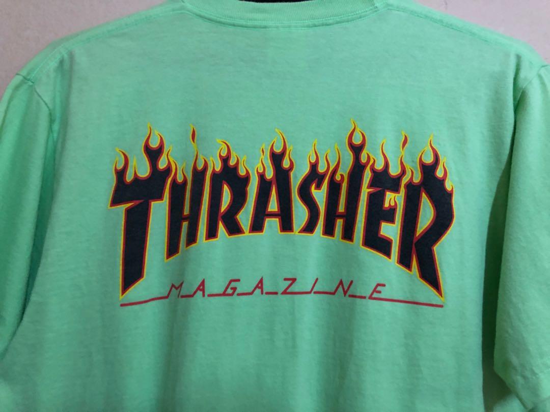 Supreme thrasher flames tee store
