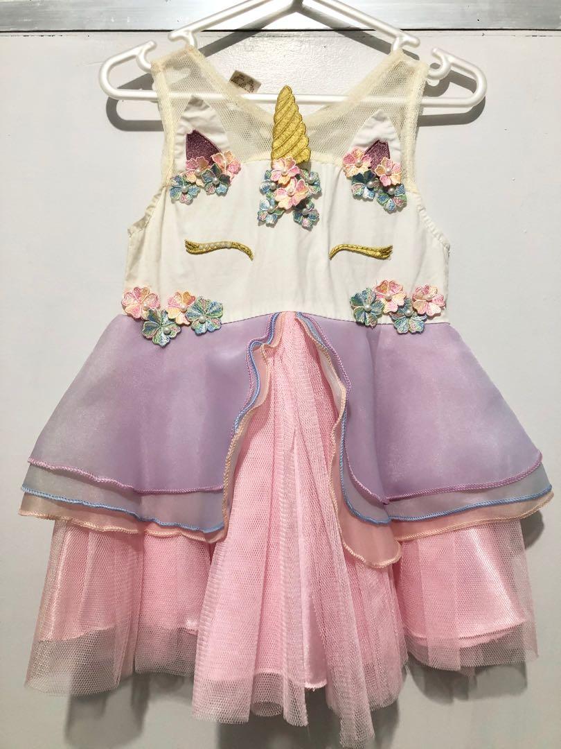 Unicorn dress for baby (size 90 